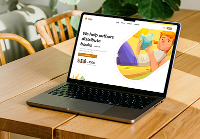 Nigaco project Online Book publishing design illustration landing page ui ux website