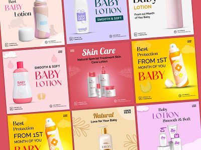 Baby Lotion | Baby Skin Care product banner design baby product baby product banner baby skin care product banner design banner designer graphic designer lotion banner lotion social media post skin care skin care banner