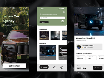 Luxury Car Agency mobile Apps Design design figma graphic design graphic designer mobile mobileapps ui uiux user interface ux