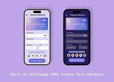 Daily UI Challenge #002 Credit Card Checkout app app design dailyui graphic design ui ui component ux