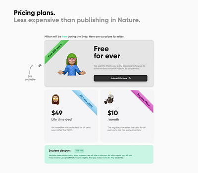 Pricing section for a landing page design landing page pricing pricing cards pricing table ui ux