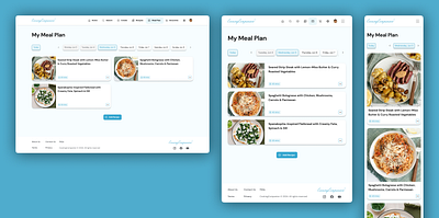 Meal Planning WebApp - UX/UI Design application design food logo meal plan ui ui design ux design ux ui design web web application web design website