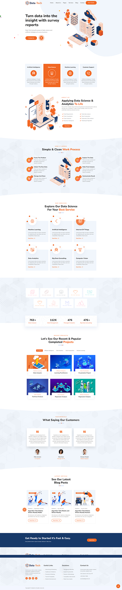 DataTech - Data Science & AI Tech And IOT WordPress Theme