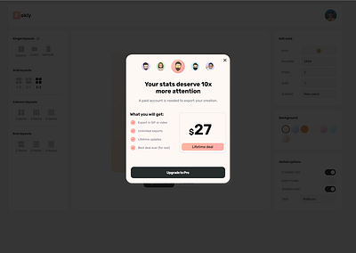 Paywall modal design modal paywall pricing saas ui