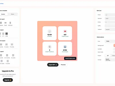 Saas interface for Music Tickers design figma saas ui