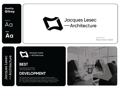 Jacques Lesec Architecture logo brand identity branding logo logo design logos popular logo visual identity