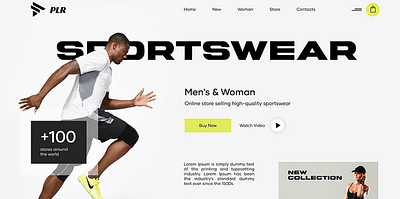 Ecommerce Web-design for Sports Apparel adobe xd app design designer ecommerce figma shoes sportwear ui uiux ux website design