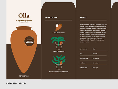 Olla - Plants watering solution branding graphic design illustration packaging design