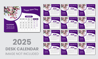 Desk Calendar 2025 business calendar corporate creative design desk graphic design modern vector