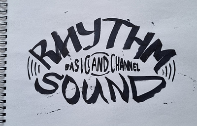 Basic Channel: Rhythm & Sound basic channel calligraphy design dub hand drawn illustration lettering rhythm sound