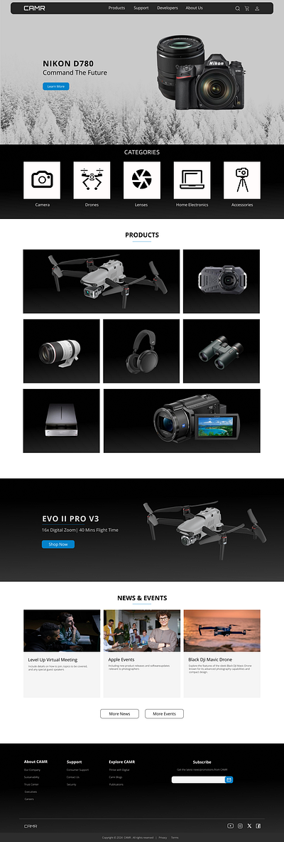 CAMERA SHOP brading design ui ui design ux ux ui desgin uxui design vector