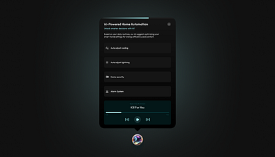Smart Home AI Assistant Pop-up ai assistant automation graphic design modal modal design pop up popup smart home smart home design smart home modal ui ui design ui modal