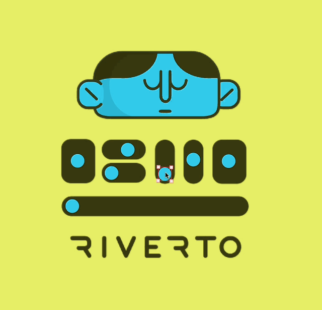 Riverto, the Rive guy animation course gif guy illustration joysticks learn motion rive riverto vector