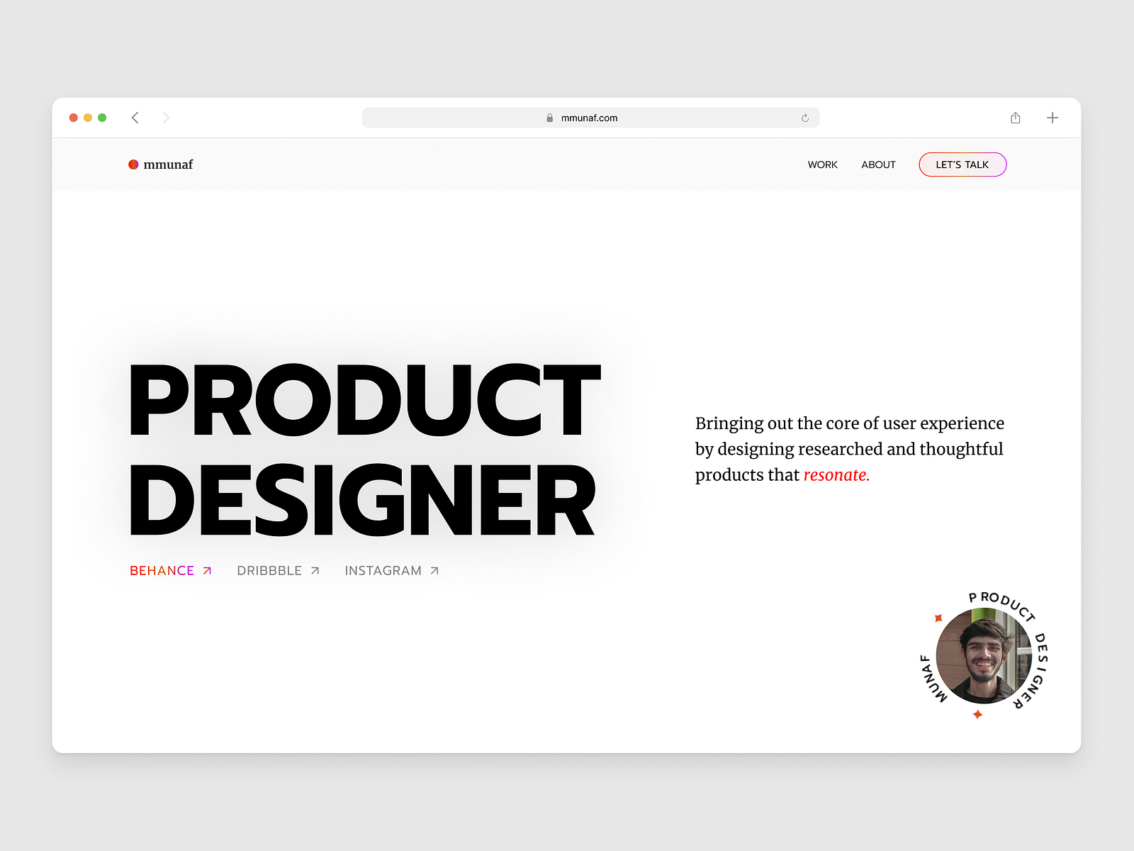 Personal Portfolio Website - Hero Section by Muhammad Munaf on Dribbble