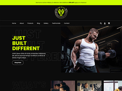 Millenia Eagle- Gym Wear Store Website Design ui ux web design website