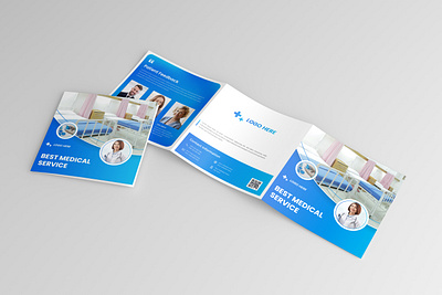 Medical healthcare square trifled, brochure design branding graphic design medical pharmacy trifold