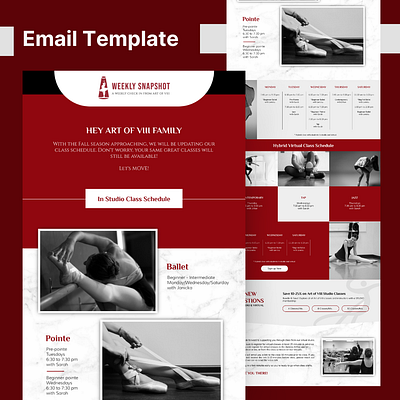 email template ballet ballet branding design email email design email marketing email template marketing ui design