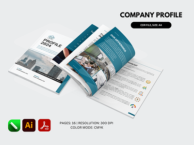 Company Profile 2024 branding design graphic design illustration logo typography ui ux