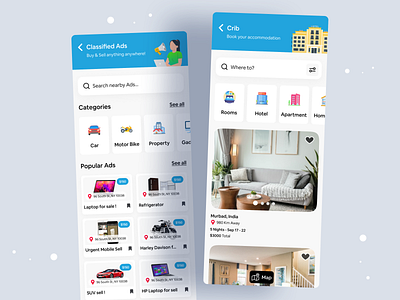 Super App Design ( Classified & Crib) app design app interface designer app uiux application design classified app design creative app design crib app design hotel app design hybrid app mobile apps modern app design multivendor app ui design ui designer uiroll uiux