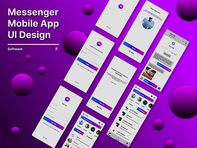 Messenger mobile app UI design adobe photoshop app design app screen chatting app figma mobile app ui prototyping screens design ui ui ux design