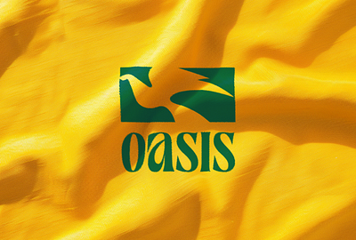 Oasis Beach Towel beach towel bird bird logo boutique branding cloth creative logo double exposure flight freedom hotel maldives mockup oasis residence resort