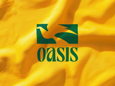 Oasis Beach Towel beach towel bird bird logo boutique branding cloth creative logo double exposure flight freedom hotel maldives mockup oasis residence resort