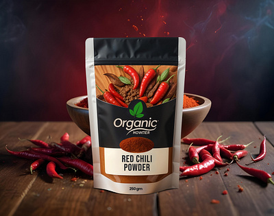 Red Chili Powder Stand Up Pouch Packaging Design chili powder pouch creative food packagng masala powder masala powder packaging minimalist packaging design packaging expert pouch bag pouch design pouch packaging product bag design product packaging design red chili spicy pouch spicy powder stand up packaging