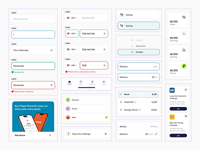 Fitness App Design System app design components design system figma fitness fitness app ios app mobile app mobile design product design ui ux