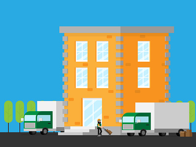 Delivery flat illustration illustration