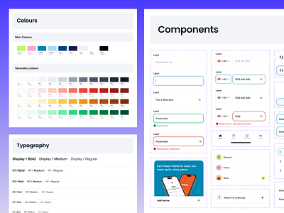 Fitness App Design System app design design system figma fitness fitness app ios app mobile app mobile design ui ux