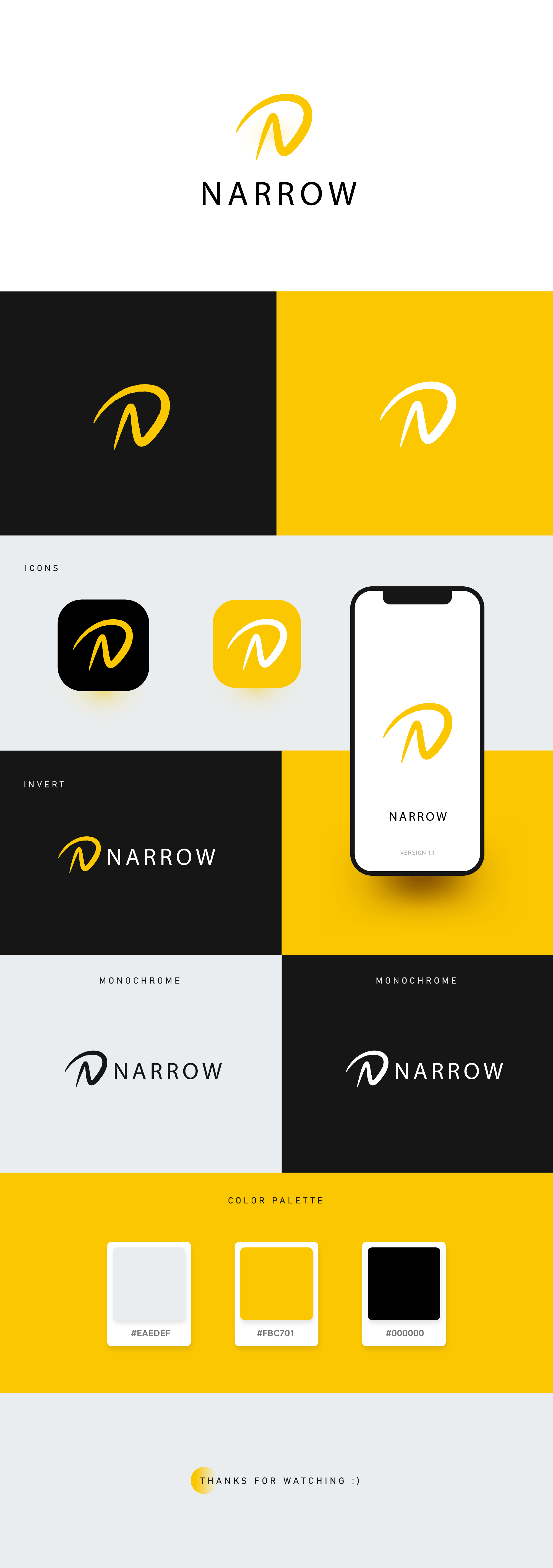 NARROW branding graphic design logo