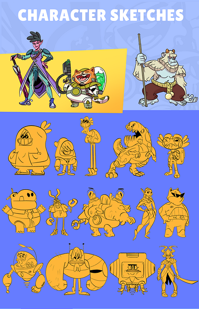 Character sketches animation design art artist avatar cartoon cartoon character character character avatar character design design illustration illustration art mascot design stylized character