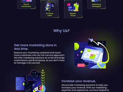 Landing Page for a Marketing company ui