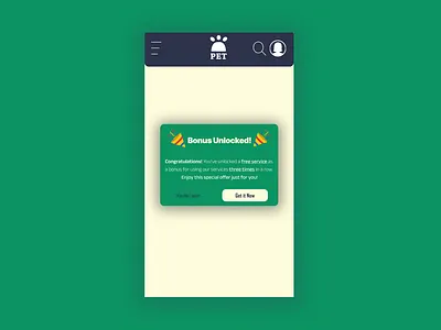 Pop up Message for a Bonus unclocked! Dailyui 016 app branding dailyui dailyui 016 design ui