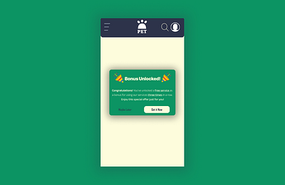 Pop up Message for a Bonus unclocked! Dailyui 016 app branding dailyui dailyui 016 design ui