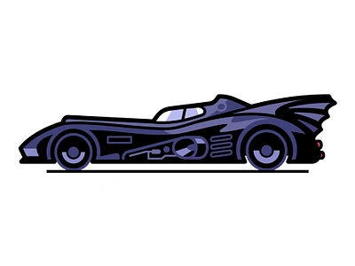 Cool Cars 3. Batmobile, 1989 batman batmobile dc dccomics design graphic design icon illustration logo vector