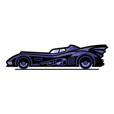 Cool Cars 3. Batmobile, 1989 batman batmobile dc dccomics design graphic design icon illustration logo vector