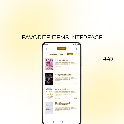 Daily UI Day-47/100: Favorite Item Interface dailyui day 47 design designchallenge designing ui uiuxdesign ux