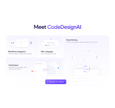 illustration for ai website builder aibuilder clean design features illustration popular section uidesign uiux userinterface webui