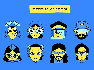 Avatars for Visionaries design figma graphic design illustration ui web