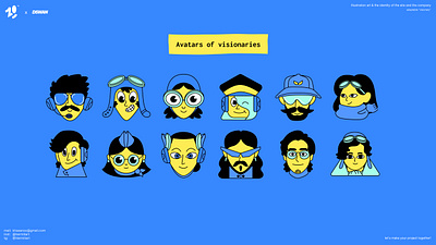 Avatars for Visionaries design figma graphic design illustration ui web