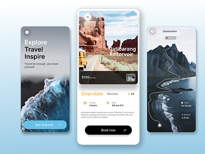 Explore Travel branding logo mobile design ui