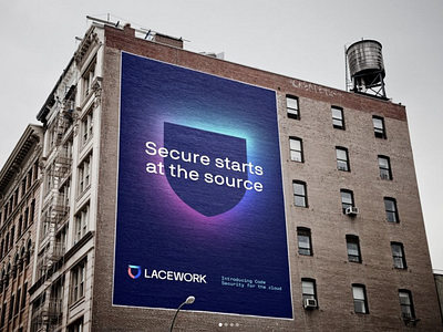 Lacework "Code Security" product launch advertising billboards branding out of home