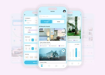 Real Estate - Mobile App Design on Figma 3d app design app design best ui design home booking app mobile app ui mobile app ui ux mobile ui mobile ui design modern real estate real estate app real estate mobile app real estate mobile app ui real estate ui design top ui design trending ui ui design uiux