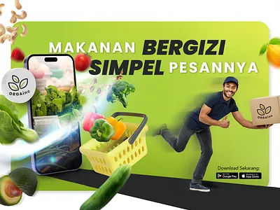 OrgaInc Campaign #MAKANANBERGIZISIMPELPESANNYA 3d advertising animation content creative digital imaging graphic design logo motion graphics poster ui uiux web design