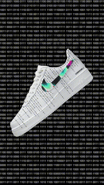 Lacework "Runs of data" AF1s