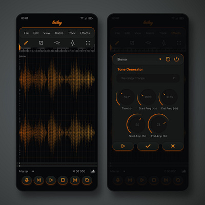 Lesley Audio Editor app audio editor design mobile ui