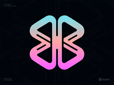 B, tech, link, blockchain, futuristic, logo, branding design arrow blockchain brand identity branding branding and identity colorful logo crypto logo futuristic innovation logo letter b link logo logo and branding logo design modern logo monogram logo nft tech technology visual identity