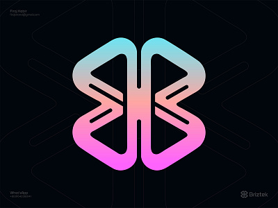 B, tech, link, blockchain, futuristic, logo, branding design arrow blockchain brand identity branding branding and identity colorful logo crypto logo futuristic innovation logo letter b link logo logo and branding logo design modern logo monogram logo nft tech technology visual identity