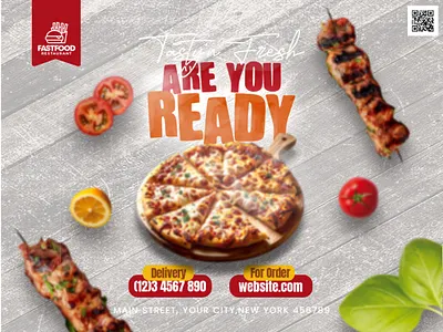 Pizza & Fastfood Banner design 3d banner design bannerz branding design graphic design illustration logo desine vactor